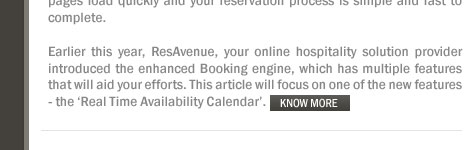 New Real Time Availability Calendar Feature Enhances Guest Reservation Experience
