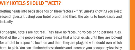 Why hotels should tweet?