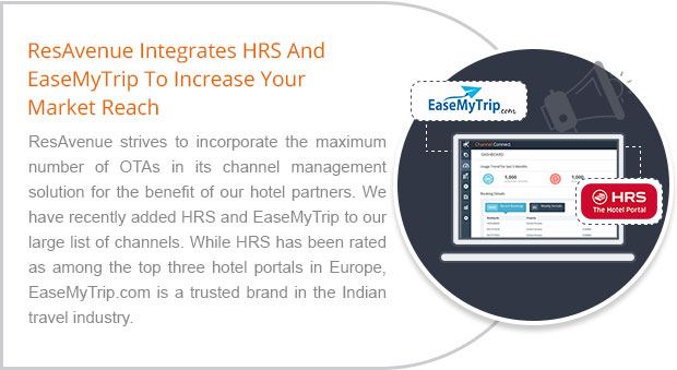 ResAvenue Integrates HRS And EaseMyTrip To Increase Your Market Reach