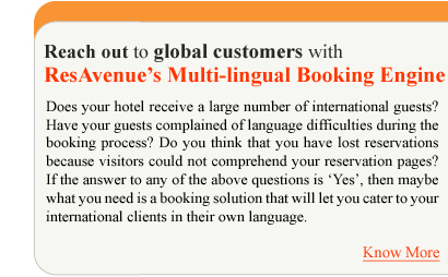 Reach out to global customers with ResAvenue's Multi-lingual Booking Engine