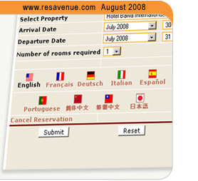 Reach out to global customers with ResAvenue's Multi-lingual Booking Engine