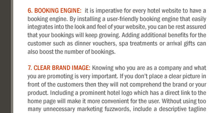 Top 10 eCommerce initiatives (tips) for Hotel Websites 