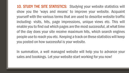 Top 10 eCommerce initiatives (tips) for Hotel Websites 