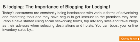 B-lodging: The Importance of Blogging for Lodging!