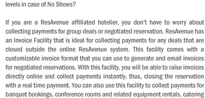 Invoice Effortless for Negotiated Group Reservations