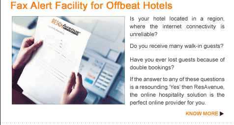 Fax Alert Facility for Offbeat Hotels 