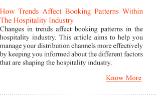 How Trends Affect Booking Patterns Within The Hospitality Industry