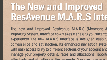 The New and Improved ResAvenue M.A.R.S Interface