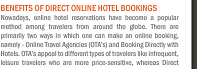 Benefits of Direct Online Hotel Bookings