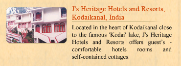 J's Heritage Hotels & Resorts, Kodaikanal, India
