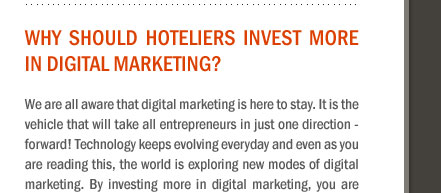 Why should hoteliers invest more in digital marketing? 