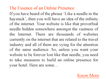 The Essence of an Online Presence