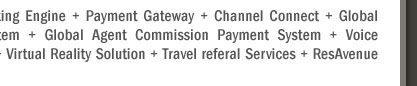 Your Hotel Website + ResAvenue = Website Booking Engine + Payment Gateway + Channel Connect + Global Distribution System + Internet Distribution System + Global Agent Commission Payment System + Voice Reservation Services + Search Engine Marketing + Virtual Reality Solution + Travel referal Services + ResAvenue PhonePay Solution = 100% Occupancy