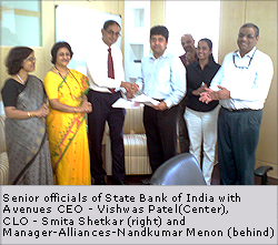 Senior Offiicials of State Bank of India with Senior Management of Avenues