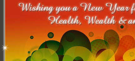 Wishing you a New Year filled with Health, Wealth & an abunance of Guests 