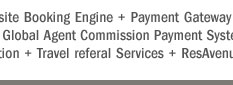 Your Hotel Website + ResAvenue = Website Booking Engine + Payment Gateway + Channel Connect + Global Distribution System + Internet Distribution System + Global Agent Commission Payment System + Voice Reservation Services + Search Engine Marketing + Virtual Reality Solution + Travel referal Services + ResAvenue PhonePay Solution = 100% Occupancy