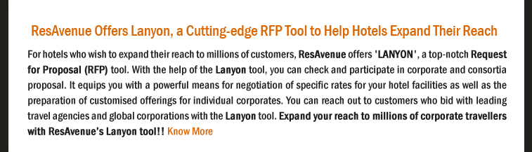ResAvenue Offers Lanyon, a Cutting-edge RFP Tool to Help Hotels Expand Their Reach